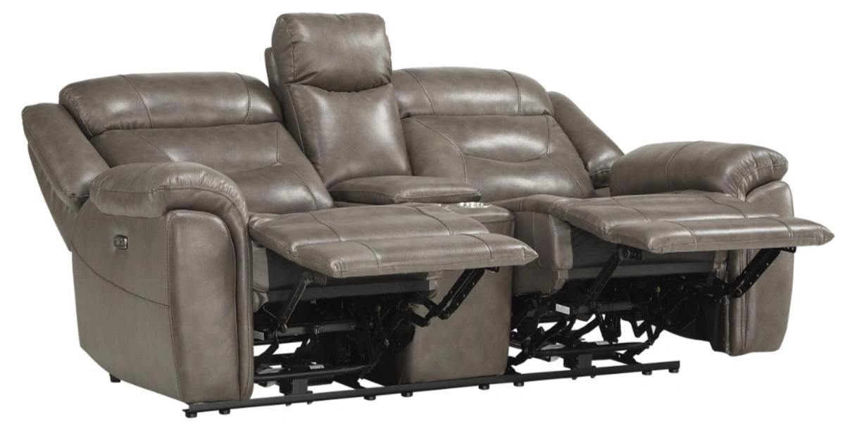 Five Star Furniture - Danio Power Double Reclining Loveseat with Power Headrests in Brownish Gray 9528BRG-2PWH