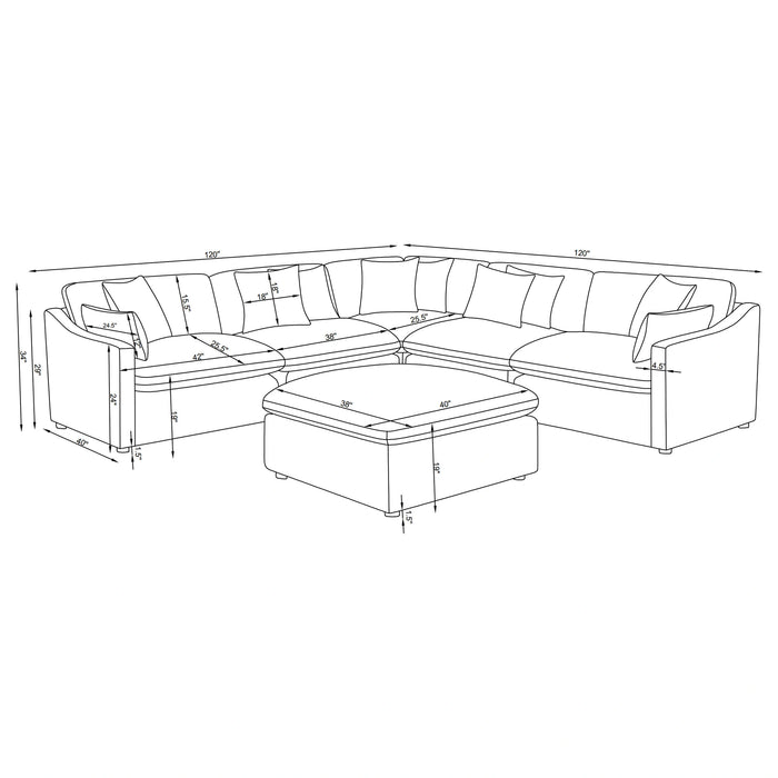 Five Star Furniture - Hobson Modular Sectional Sofa