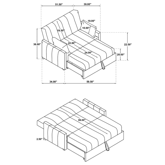 Five Star Furniture - Portland Convertible Sleeper Sofa Bed