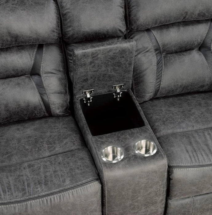 Five Star Furniture - Madrona Hill Double Reclining Loveseat in Gray 9989GY-2