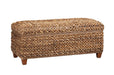 Five Star Furniture - Laughton Hand-Woven Banana Leaf Storage Trunk Amber image