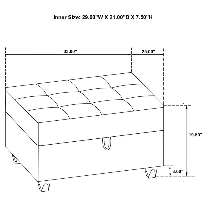 Five Star Furniture - Stonenesse Storage Ottoman