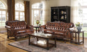 Five Star Furniture - Victoria Upholstered Tufted Living Room Set Brown image