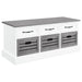 Five Star Furniture - Alma 3-drawer Storage Bench White and Weathered Grey image