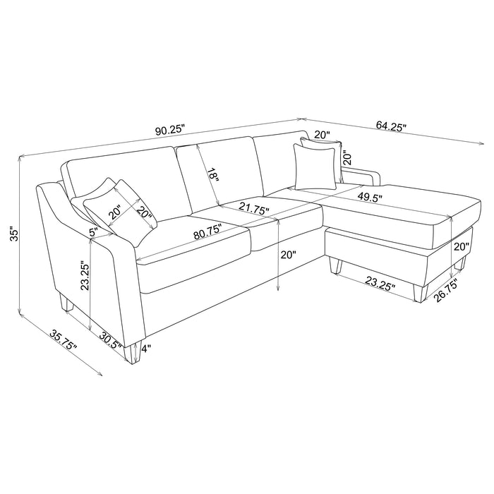 Five Star Furniture - Mcloughlin Sectional Sofa