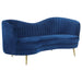 Five Star Furniture - Sophia Upholstered Camel Back Loveseat Blue image