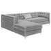 Five Star Furniture - Bellaire Button-tufted Upholstered Sectional Silver image