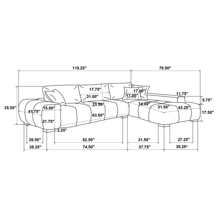 Five Star Furniture - Octavia Sectional Sofa