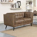 Five Star Furniture - Thatcher Upholstered Button Tufted Loveseat Brown image