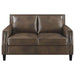 Five Star Furniture - Leaton Upholstered Recessed Arms Loveseat Brown Sugar image