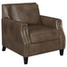 Five Star Furniture - Leaton Upholstered Recessed Arm Chair Brown Sugar image