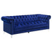 Five Star Furniture - Bleker Tufted Tuxedo Arm Sofa Blue image