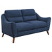 Five Star Furniture - Gano Sloped Arm Upholstered Loveseat Navy Blue image