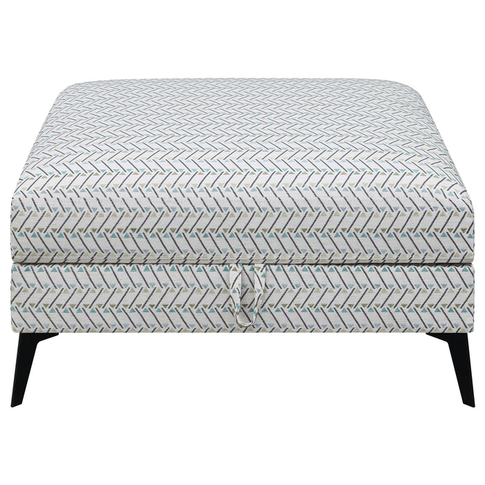 Five Star Furniture - Clint Upholstered Ottoman with Tapered Legs Multi-color