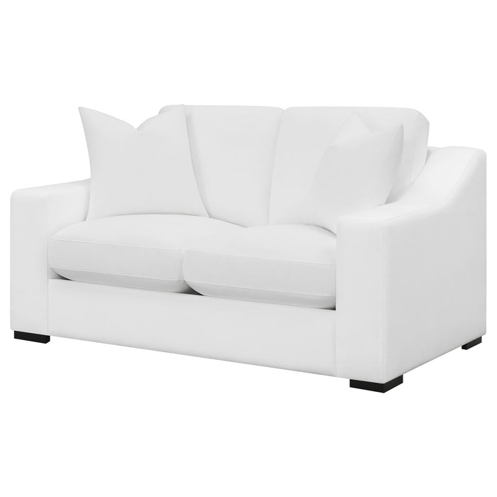 Five Star Furniture - Ashlyn Upholstered Sloped Arms Loveseat White