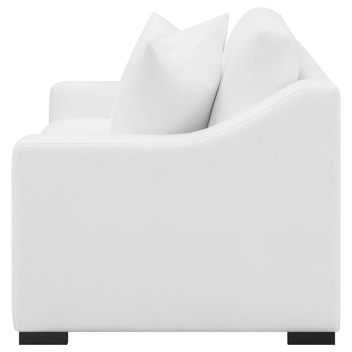 Five Star Furniture - Ashlyn Upholstered Sloped Arms Loveseat White