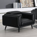 Five Star Furniture - Shania Track Arms Chair with Tapered Legs Black image