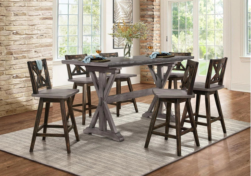 Five Star Furniture - Amsonia Counter Height Dining Table in Gray 5602-36