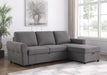 Five Star Furniture - Samantha Upholstered Sleeper Sofa Sectional with Storage Chaise Grey image