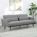 Five Star Furniture - Blake Upholstered Sofa with Track Arms Sharkskin and Dark Brown image