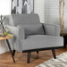 Five Star Furniture - Blake Upholstered Chair with Track Arms Sharkskin and Dark Brown image