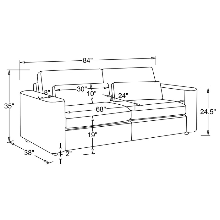 Five Star Furniture - Amador Track Arm Sofa Set