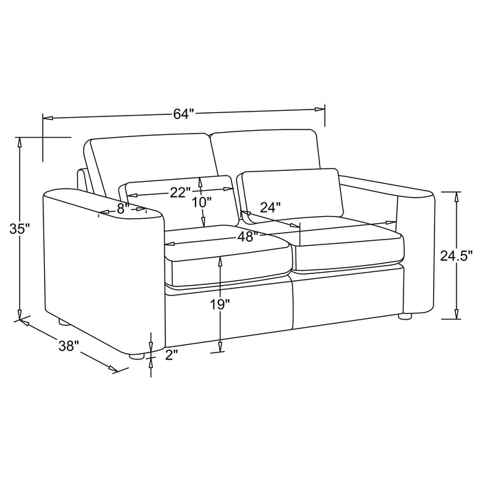 Five Star Furniture - Amador Track Arm Sofa Set
