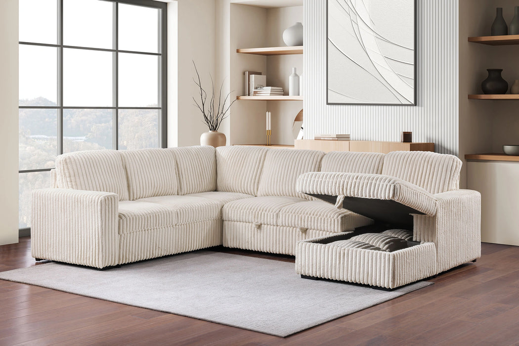 Five Star Furniture - Devonshire Pull-Out Sleeper Sectional Sofa