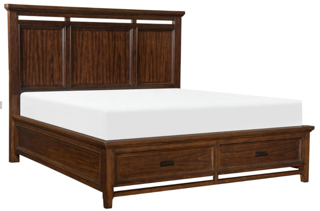 Five Star Furniture - Frazier King Upholstered Storage Platform Bed in Dark Cherry 1649K-1EK*