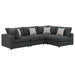 Five Star Furniture - Serene 4-piece Upholstered Modular Sectional Charcoal image