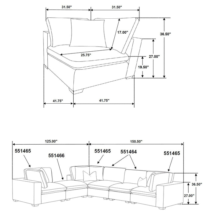 Five Star Furniture - Lakeview Modular Sectional Sofa