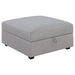 Five Star Furniture - Cambria Upholstered Square Storage Ottoman Grey image