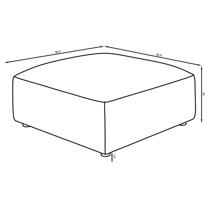 Five Star Furniture - Jennifer Square Upholstered Ottoman Grey