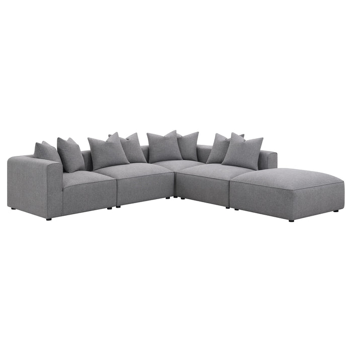 Five Star Furniture - Jennifer Square Upholstered Ottoman Grey
