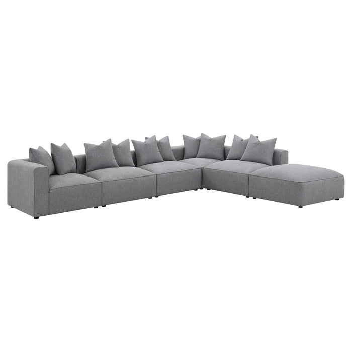 Five Star Furniture - Jennifer Square Upholstered Ottoman Grey