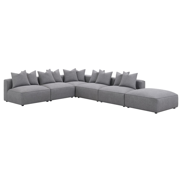 Five Star Furniture - Jennifer Square Upholstered Ottoman Grey