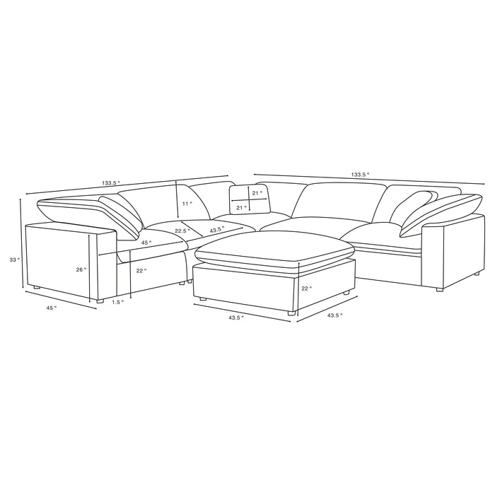 Five Star Furniture - Raleigh Modular Sectional Sofa