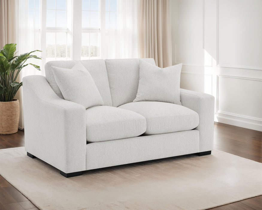 Five Star Furniture - Ashlyn Upholstered Sloped Arms Loveseat White