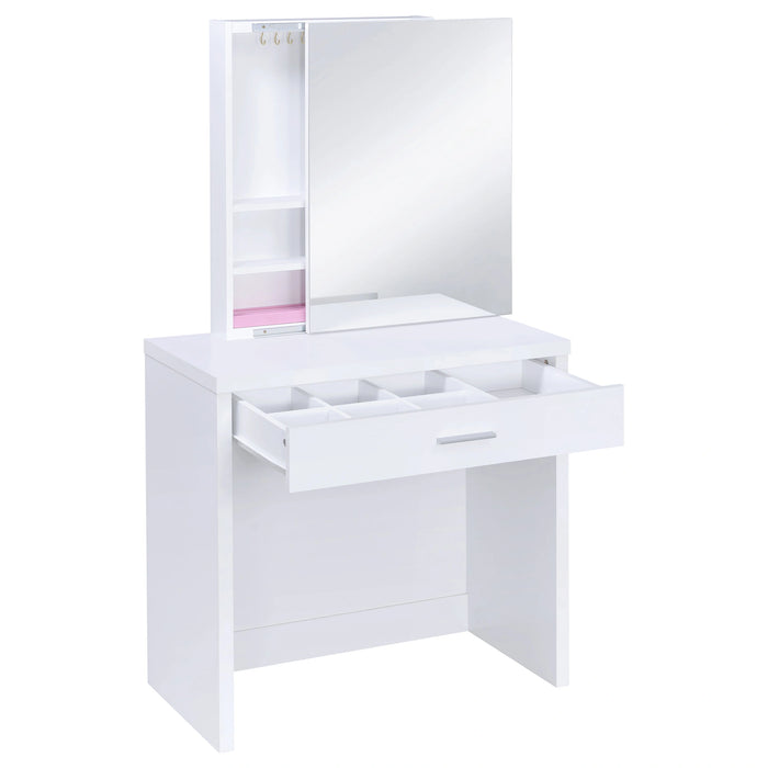 Five Star Furniture - Harvey Makeup Vanity Table with Mirror and Stool