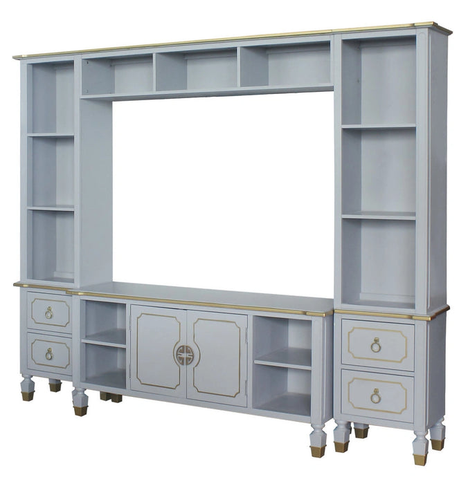 Five Star Furniture - ACME House Marchese Entertainment Center with TV Stand in Pearl Gray 91990
