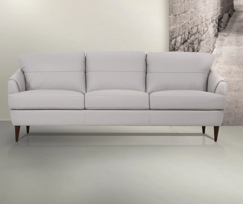 Five Star Furniture - Helena Pearl Gray Leather Sofa