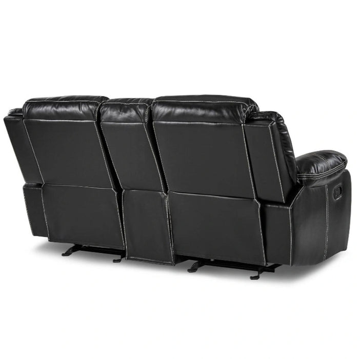 Five Star Furniture - Bastrop Double Glider Reclining Loveseat in Black 8230BLK-2
