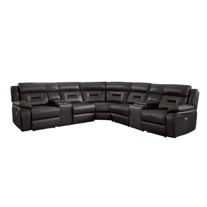 Five Star Furniture - Amite 7pc Sectional Sofa in Dark Gray