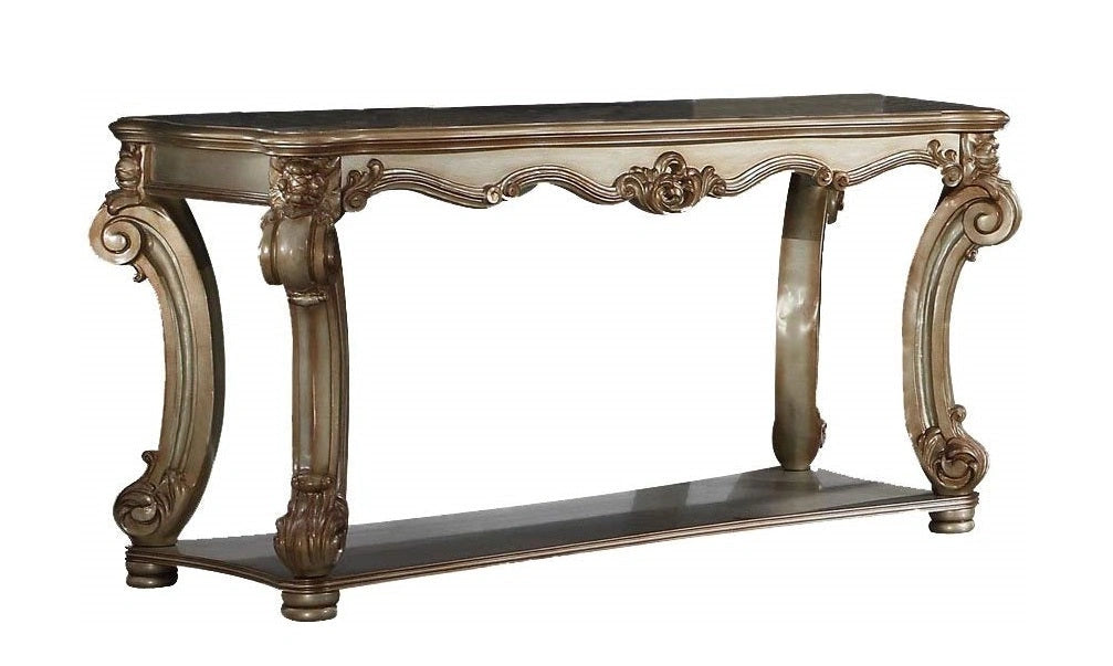 Five Star Furniture - Acme Vendome Sofa Table in Gold Patina 83002