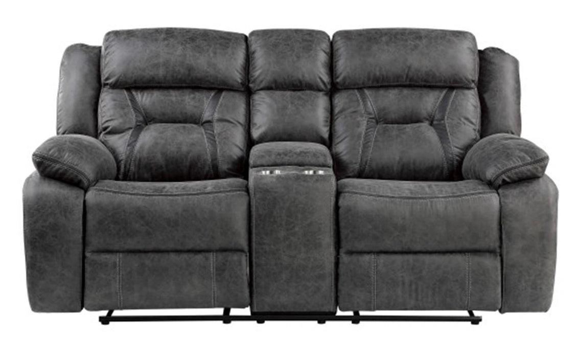 Five Star Furniture - Madrona Hill Double Reclining Loveseat in Gray 9989GY-2