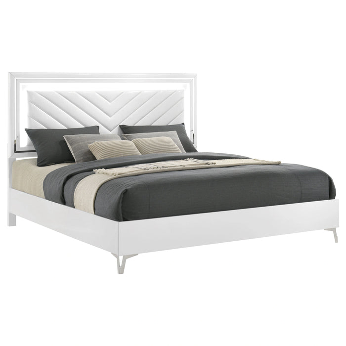 Five Star Furniture - Cassia Panel Bed with LED Lighting