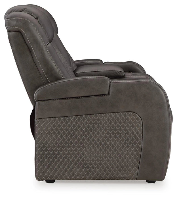 Five Star Furniture - Fyne-Dyme Power Reclining Loveseat with Console