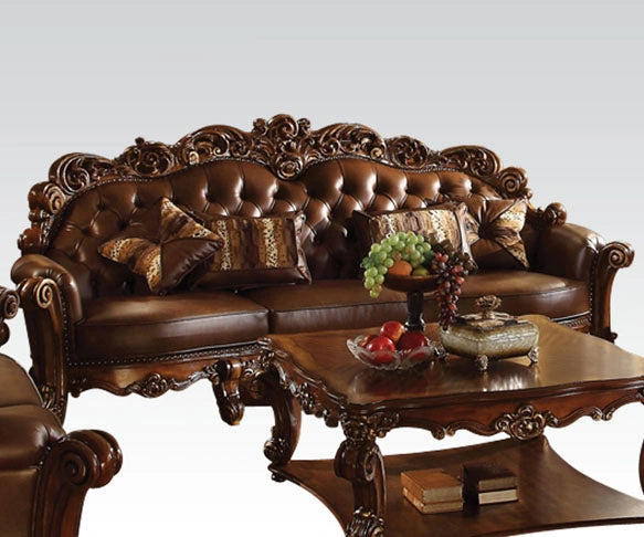 Five Star Furniture - Acme Vendome Oversized Sofa with 4 Pillows in Cherry 52000
