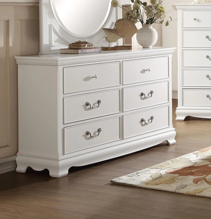 Five Star Furniture - Lucida 6 Drawer Dresser in White 2039W-5