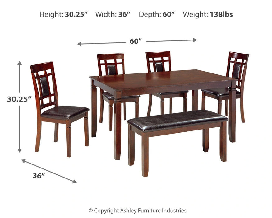 Five Star Furniture - Bennox Dining Table and Chairs with Bench (Set of 6)